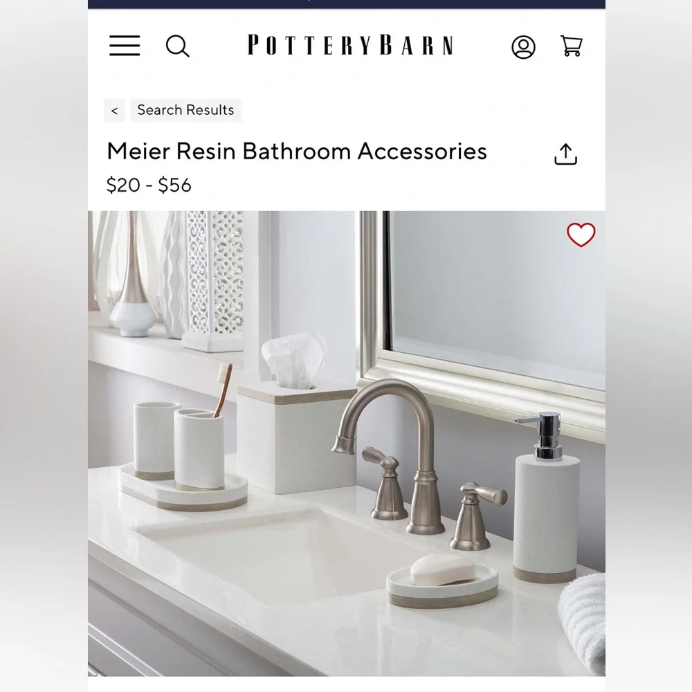 Potterybarn Meier Resin Bathroom Soap Dish Brand New without tags white 🧼🫧